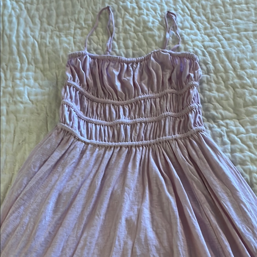 Chic Lavender/ light pink Maxi Dress with Spaghetti Straps